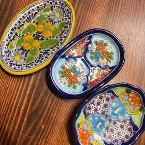Colorful Hand-Painted Ceramic Plates